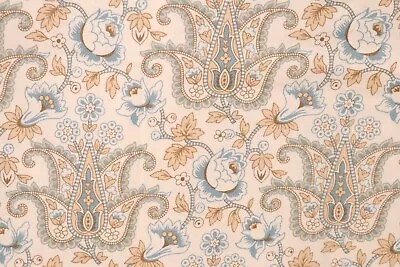 74"L x 44"W Andover Fabric Nanneman Need'L Love Art Deco Paisley Look Floral 2Yd - Image 1 of 4
