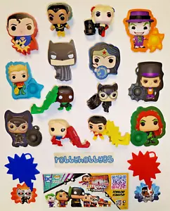 Serie Completo Superhéroes Dc Funko Pop 16 Accesorios + Bpz Kinder Joy Italy - Imagen 1 de 1