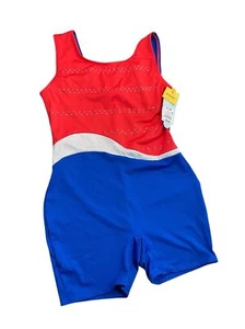 Girls Gymnastic body suit cat & jack Red, Blue White XL(14) NWT boxDE - Picture 1 of 3