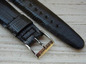 Vintage Genuine Lizard Bulova Accutron Accuquartz watch band strap 19mm 3200L XL