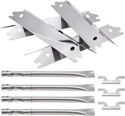 Pacote com 4 placas térmicas para churrasqueira grelha peças de reposição de aço inoxidável para Brinkmann - Imagem 1 de 4