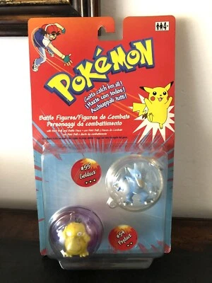 BL3 Pokemon Tomy Hasbro Vintage 2000 Action Figure Psyduck Golduck - Immagine 1 di 2