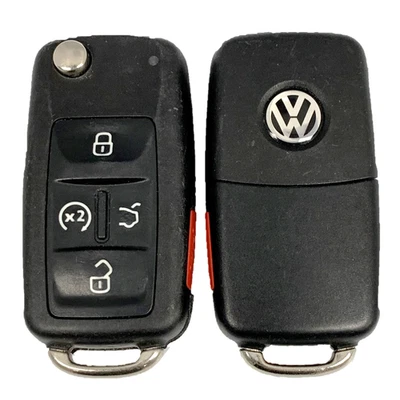 Unlocked OEM Volkswagen Remote Key Fob 5 Button Uncut Blade - NBG010206T - Image 1 of 3