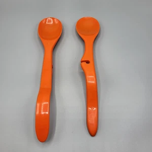 Rachael Ray 2 Piece Set Orange Lazy Tools Silicone Cooking Spoon Utensil - Picture 1 of 9