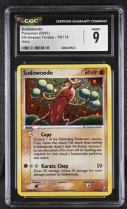 2005 POKÉMON EX UNSEEN FORCES SUDOWOODO #15 HOLO RARE CGC 9 psa - Picture 1 of 2