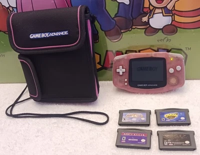 Nintendo Game Boy Advance Fuchsia Pink Console Bundle W/Games & Accessories - Image 1 of 4