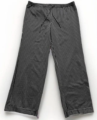 Ambrielle Sleepwear Pants Womens Sz L Lounge Black Striped Halloween Beetlejuice - Image 1 of 4