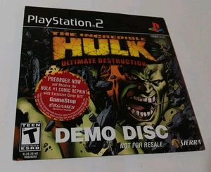 The Incredible Hulk Ultimate Destruction PS2 Demo Disc NOT FOR RESALE New Sealed - Picture 1 of 3