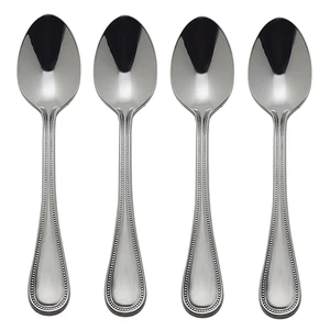 Towle Beaded Antique 18/10 Stainless Steel 6 1/4" Teaspoon (Set of Four) - Picture 1 of 4