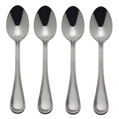 Towle Beaded Antique 18/10 Stainless Steel 6 1/4" Teaspoon (Set of Four) - Image 1 of 4