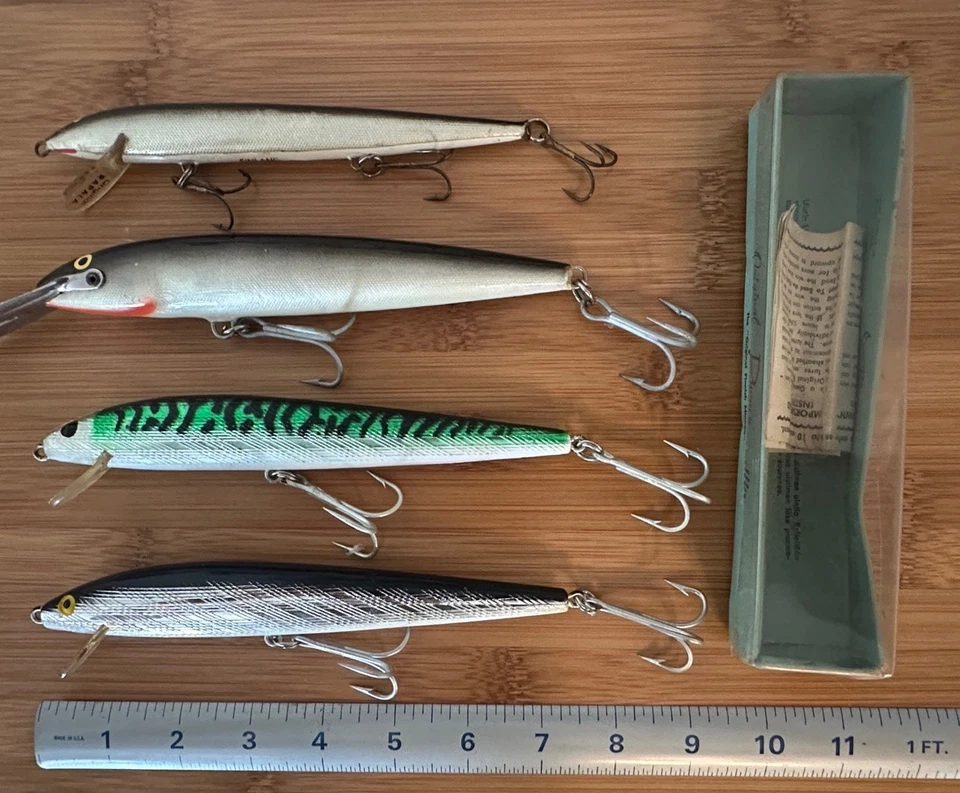 2 Rapala and 2 Rebel Musky-Pike Size Lures. Excellent to Unfished Condition - Image 1 of 4