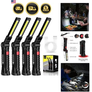 LED Rechargeable Work Light with Magnetic Base Hanging Hook 360° Rotate 5 Mod... - Picture 1 of 8