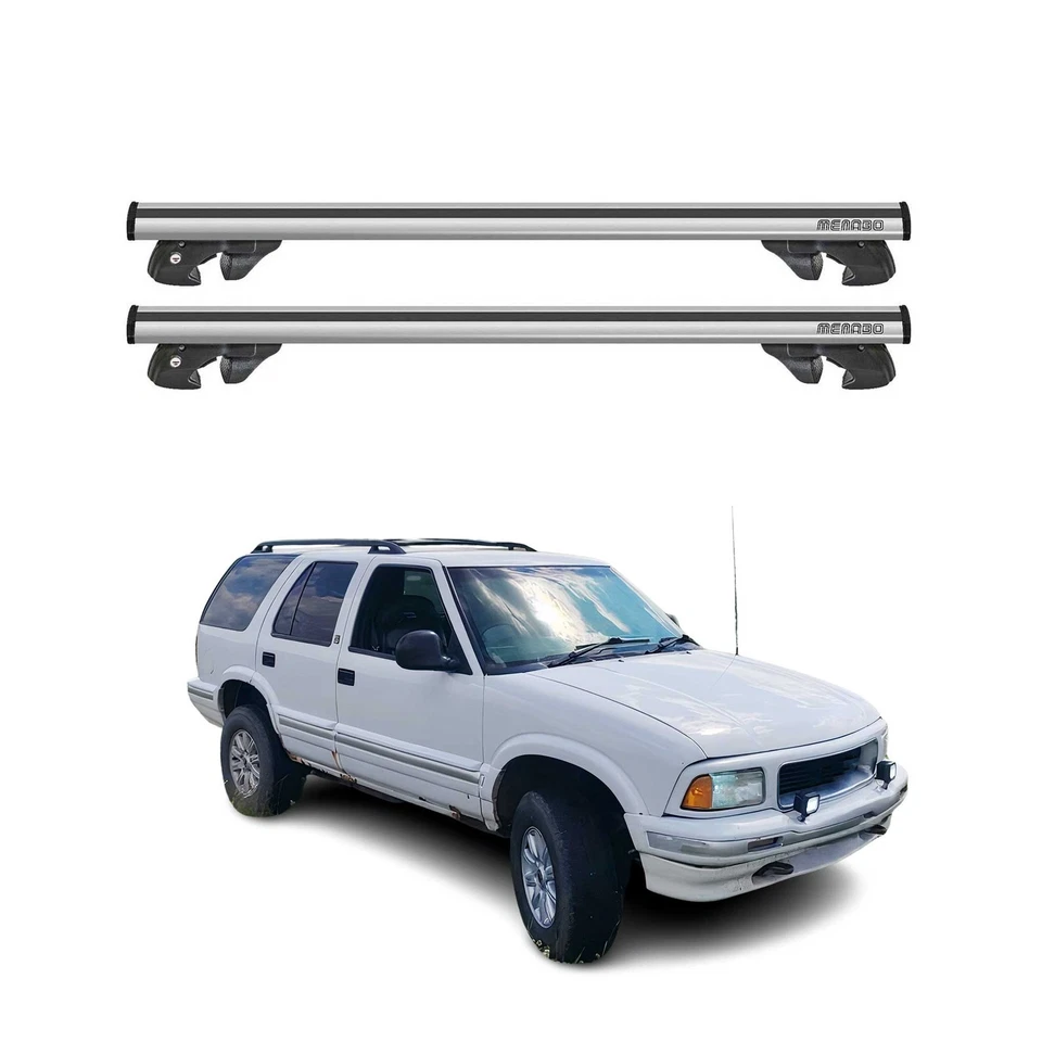 Barras transversales de techo de aluminio para GMC Jimmy 1995-2005 plateadas 2 piezas Foto 1 de 4