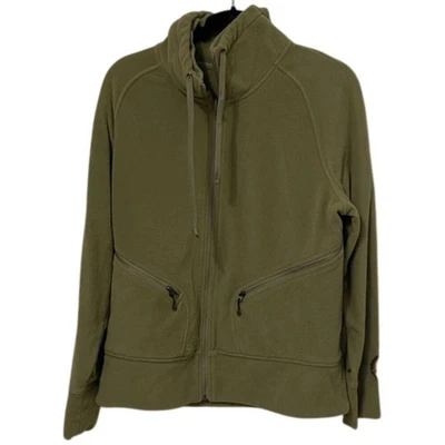 Chaqueta polar Oakley verde oliva cremallera completa para mujer talla XL exterior Foto 1 de 4