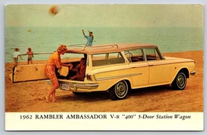 1962 AMC Rambler Ambassador 400 5-Door Wagon - Dealer Postcard - Picture 1 of 2