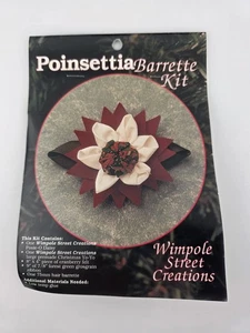 Wimpole Street Creations "POINSETTIA BARRETTE" Christmas Craft Kit AKT-PB - New! - Picture 1 of 2