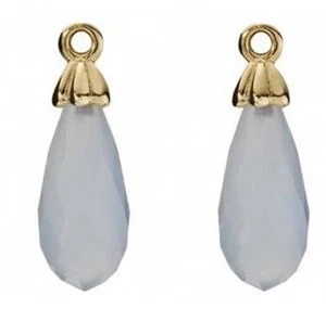 Pandora 14K Yellow Gold My Friend Chalcedony Compose earrings 250434CA - Picture 1 of 5