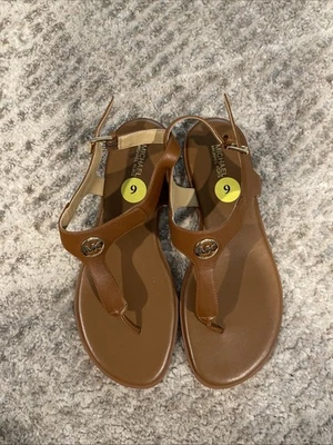 Michael Kors Luggage Leather  Thong Sandals Size 9 Nwob - Image 1 of 3