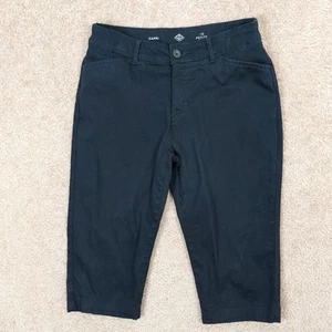 Style And Co Womens 10p Black Capri Crop Pants Knee Length Summer Golf - Picture 1 of 9
