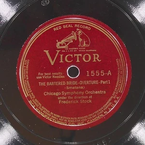 FREDERICK STOCK SMETANA The Bartered Bride Overture VICTOR 1555 VG+ 78 1943 12" - Picture 1 of 4