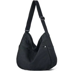 Canvas Hobo Crossbody Shoulder Tote Bag for Women and Men Large Purse Messeng... - Picture 1 of 6