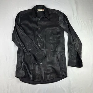 1980s Vintage Expedition Men’s Shirt Shiny Size Medium Thrashed Paper Thin - Foto 1 di 4