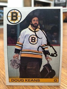 1985-86 TOPPS #133 DOUG KEANS SIGNED AUTOGRAPHED CARD