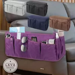 Sofa Arm Rest TV Remote Control Organizer Holder 14 Pockets Chair Couch Bag CA - Picture 1 of 17