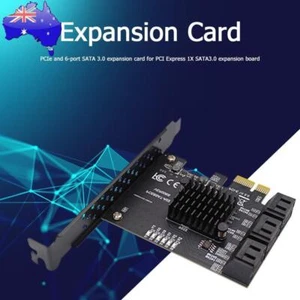 6 Port SATA III PCIe Card 6Gbps SATA 3.0 to PCI-e 1X Adapter with Bracket - Afbeelding 1 van 8
