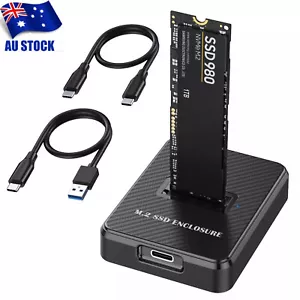 M.2 to USB Docking Station NVMe to USB C Reader Adapter for M Key B+M Key SSD AU - Picture 1 of 8