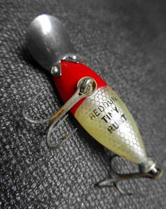 Vintage Heddon Midget River Runt Fishing Lure - Red w/ Shiner Scale - Picture 1 of 10
