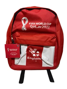 FIFA World Cup Qatar 2022 England Casual Backpack Oval Front Pocket Football New - Picture 1 of 3