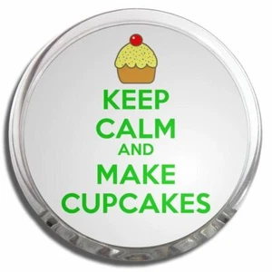 Keep Calm and Make Cupcakes Memo Fridge Magnet Plastic Clip (58mm) - Picture 1 of 2
