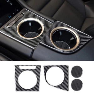 Carbon Fiber Central Control Cup Holder Panel Cover For Porsche Taycan 2019-2022 - Bild 1 von 12