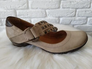 Airstep Leather Dance Shoes Mary Janes Beige Super Comfort EU 37 US 7 - Picture 1 of 10