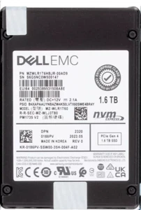 KIT 186PV 0186PV Dell EMC 1.6TB PCIe Gen4 NVMe MU TLC 2.5'' SSD 14/15/16G - Imagen 1 de 1