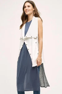 NWT Anthropologie Tombolo Vest, by Marrakech - White, size S - Picture 1 of 3