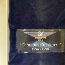 swarovski crystal SCS Fabulous Creatures 1996-1998 title plaque
