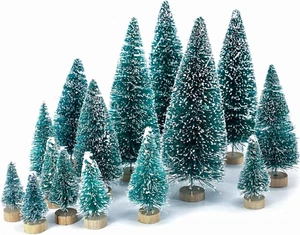 40Pcs Bottle Brush Trees Christmas Table Decorations, Mini Christmas Trees in 5 - Picture 1 of 12