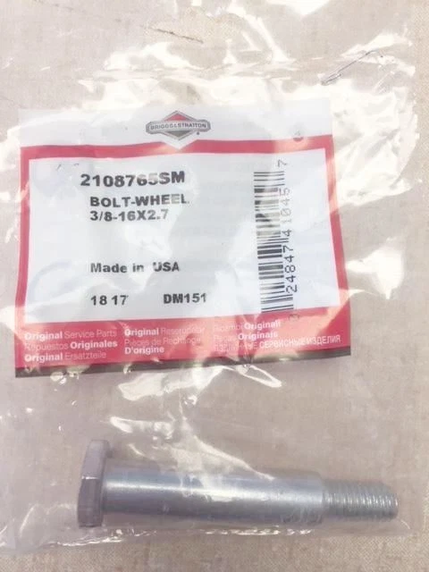 Болт колеса палубы 2108765SM FERRIS 2108765 Briggs & Stratton - Изображение 1 из 1