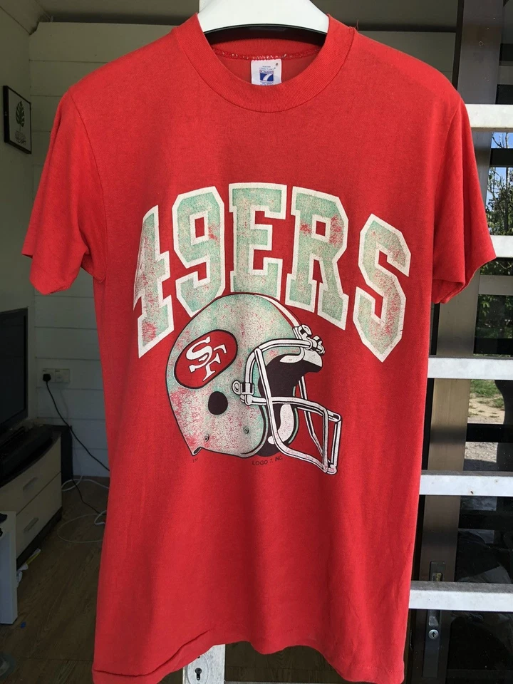 Remake San Francisco 49ers Logo Estilo Básico Rara Camiseta Clásica HN1978 Foto 1 de 1