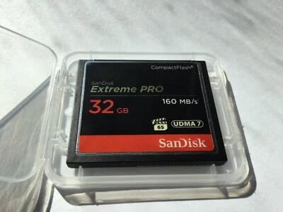 Memoria flash compacta CF I DSLR Nikon Canon 1 pieza 32 GB Sandisk Extreme Pro 160 m/s Foto 1 de 4