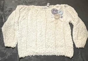 Vintage 80s Bonnie and Bill New York Sculpture Flowers Sweater Size Medium - Picture 1 of 7