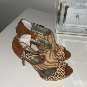 Alfani Animal Print Heels Size 5.5 - Picture 1 of 9