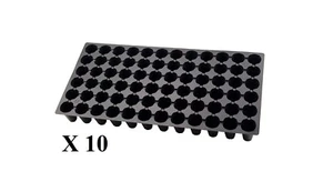 Paquete de 10 72 celdas enchufe redondo 10 X 20 bandeja plana inserto propagación $$ BAY HYDRO $$ - Imagen 1 de 8