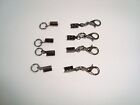Ready Made End Crimp & Lobster Clasp Fastens 2Mm Cord Or Chain 4 Sets Gun Metal