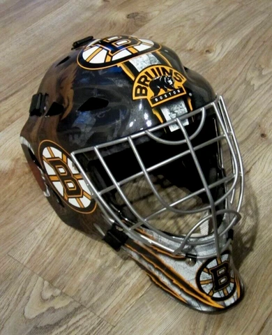Boston Bruins Unsigned Franklin Sports Replica Full-Size Goalie Mask Cover