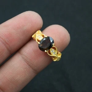 Rauchquarz Ring, natürlicher Rauchquarz Ring, Statement Ring, Verlobungsring - Bild 1 von 4