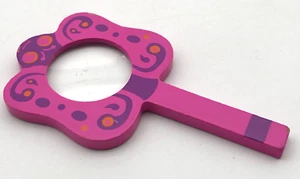 Vintage Toysmith Garden Magnifying Bug Viewer Glass Wood Pink & Purple 1990? - Picture 1 of 5
