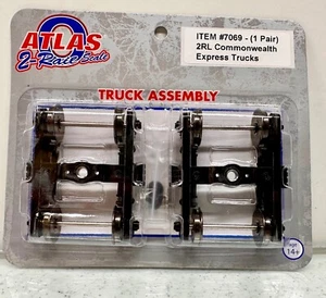 Atlas 1 Pair O Scale 2  Rail Commonwealth Metal Trucks #7069  New - Picture 1 of 3